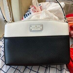 Kate Spade Black & White Leather Crossbody
